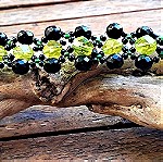  Βραχιόλι με γυάλινες χάντρες Χειροποίητο, Handcracraft Bracelet with Glass beads, Unique Bracelet by MariasCrafts