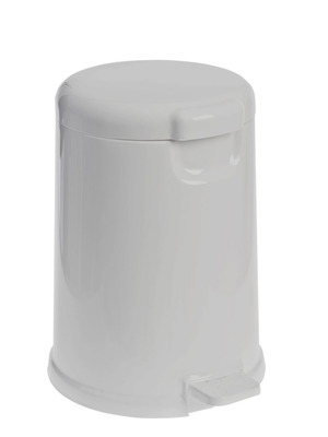 White pedal bin new