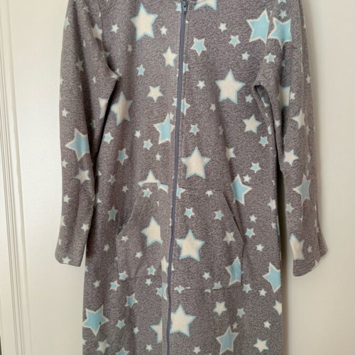 Marks & Spencer cotton robe grey with stars like new, size 8-10