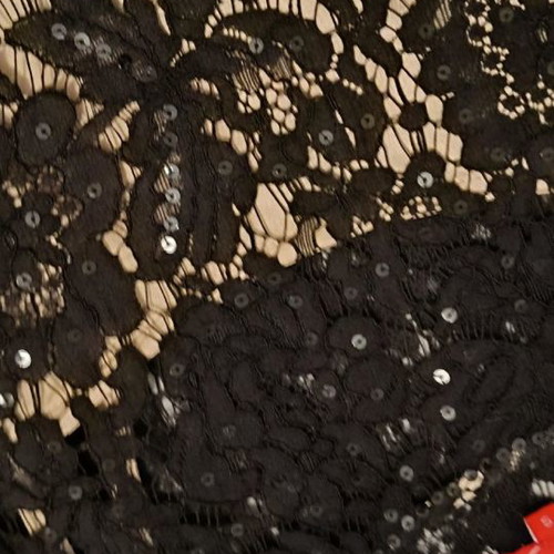 Lace dress used, Italian, black, A-line, size S