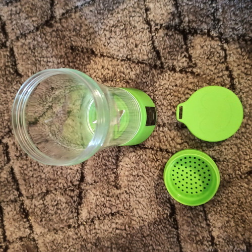 Portable rechargeable blender green used for baby creams