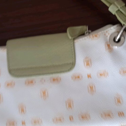 KEM shoulder bag like new, white and green