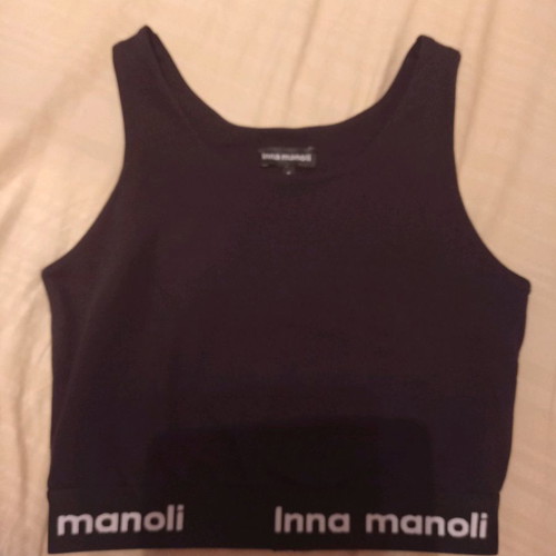 Crop top Inna Manoli new black with elastic bottom