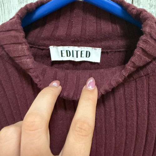 Bordeaux rib sweater used Edited, size M