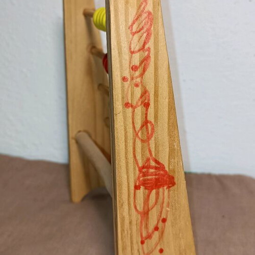 Wooden abacus used