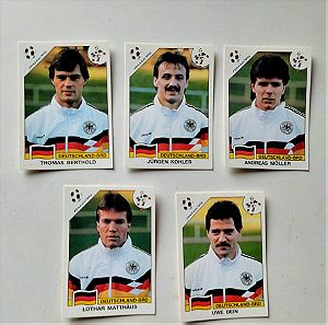 5 αυτοκόλλητα Πανίνι Γερμανία (Italia '90)