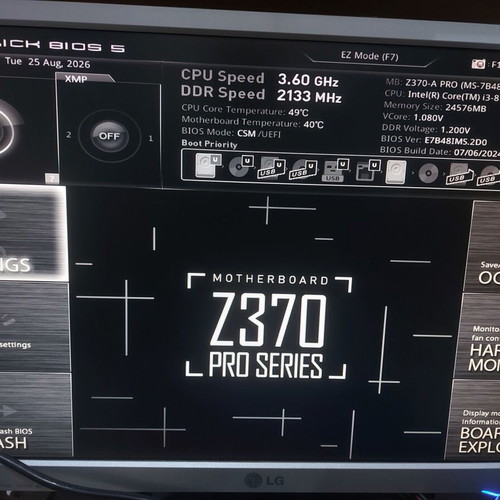 MSI Z370-A PRO motherboard with box