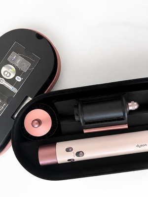 Dyson Airwrap Complete Long HS05 Ceramic Pink Rose Gold styling set with case
