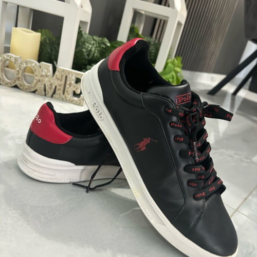 Polo casual shoes like new, size 45, black and red