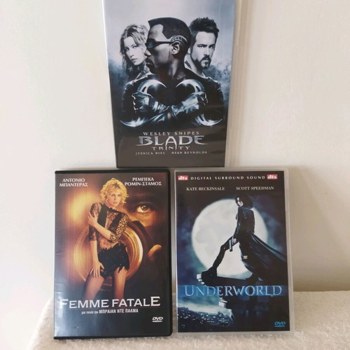 DVD movies action and adventure like new with Greek subtitles, 3 pcs