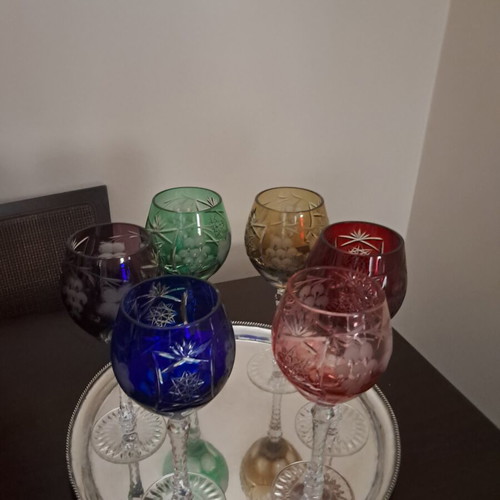 Nachtmann liqueur glasses set with carafe and 6 wine glasses like new