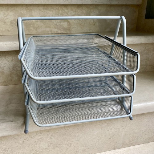 Metal Document Organizer with 3 Tiers like new