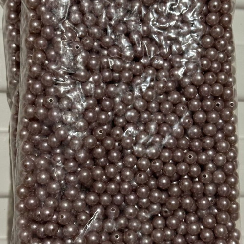 Plastic PVC pearl bead 10 mm cappuccino new, 100 g