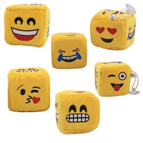 Suction toy faces plush new, 6 cm