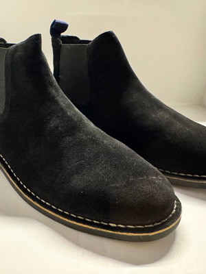 Ben Sherman Δερμάτινα μποτάκια Chelsea suede, μαύρα, καινούρια