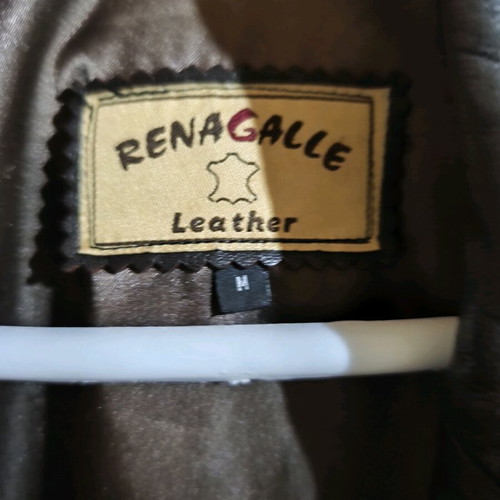 Women's leather jacket brown like new, size M