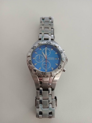 Fossil Blue ch-2383 men's wristwatch used, small scratch