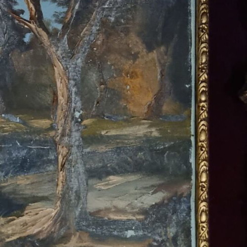 Painting by Dimitris Meintanis used with unique frame 59x100