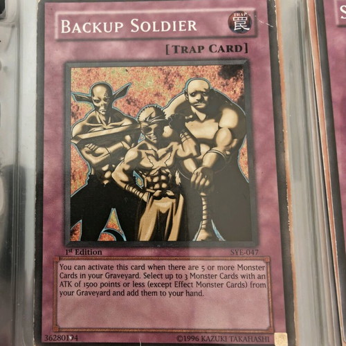 Yu-Gi-Oh card Backup Soldier like new