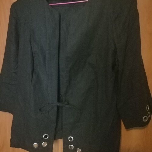 Cossinelle women's linen jacket like new, black, size 54