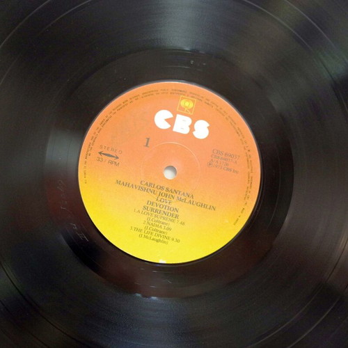 Love Devotion Surrender LP used, jazz by Carlos Santana and Mahavishnu John McLaughlin