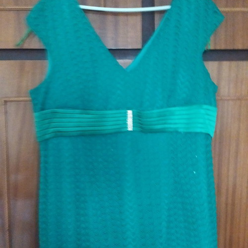 Green dress used, size 56, excellent condition