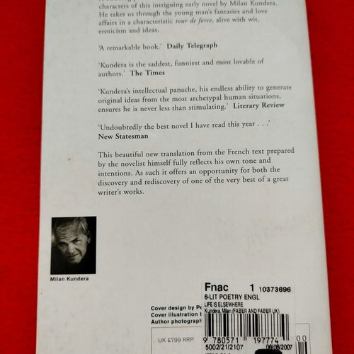 Life is Elsewhere by Milan Kundera used, English