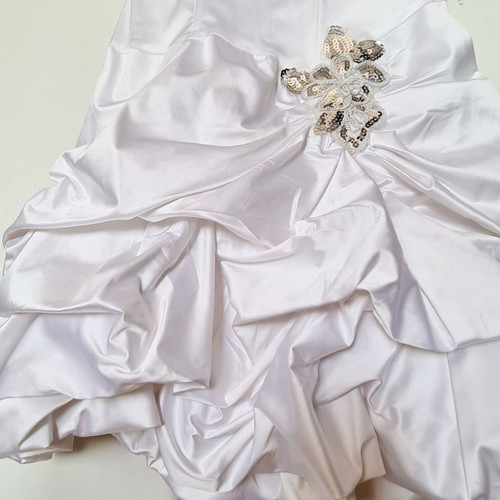 Strapless short dress white like new, size 1