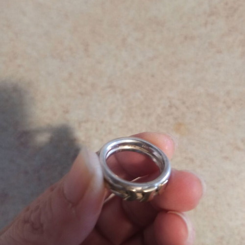 Silver-gold double ring like new
