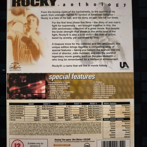 Rocky Anthology 25th Anniversary Special Edition DVD box set