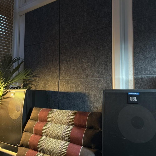 Soundproofing panels 36 self-adhesive high-density black 30x30x0.9 cm