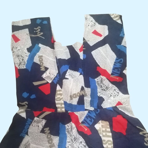 Pop-Art dress inspired by 60s, like new, colorful blue cotton