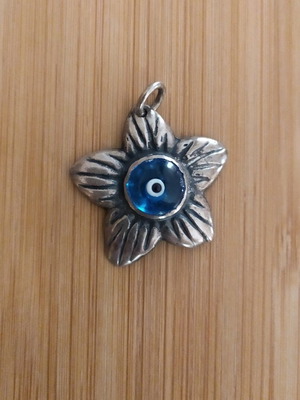 Silver .925 pendant amulet new with evil eye