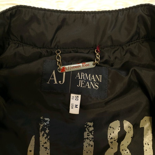 Armani Jeans nylon windbreaker jacket vintage used, medium, black