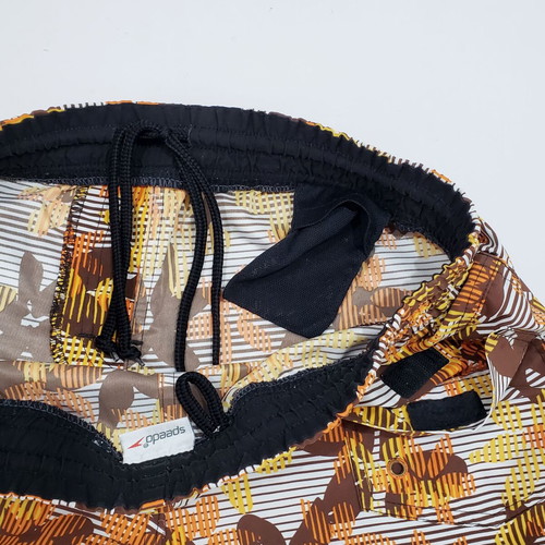 Speedo swim shorts used, size L, orange multicolor