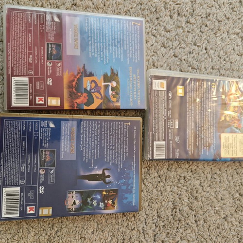 DVDs Fantasia, Fantasia 2000 and The Three Caballeros used