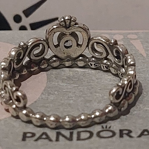 Pandora ring new with blue zircon and heart design