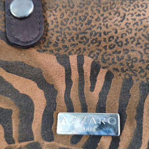 Azzaro Paris travel pouch with animal print design