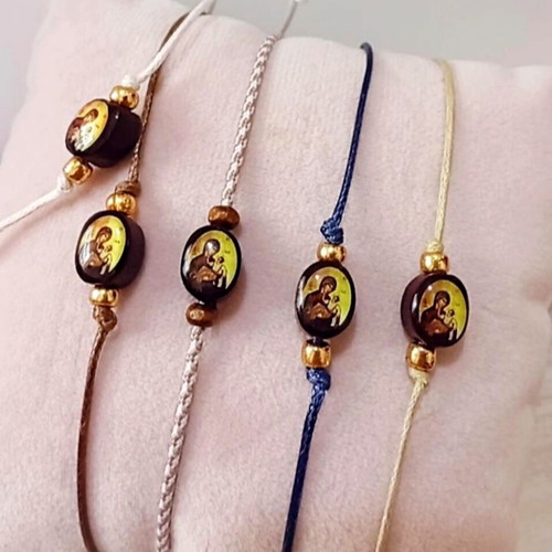 Handmade Martyrika Bracelets with Panagia Vrefokratousa beads new