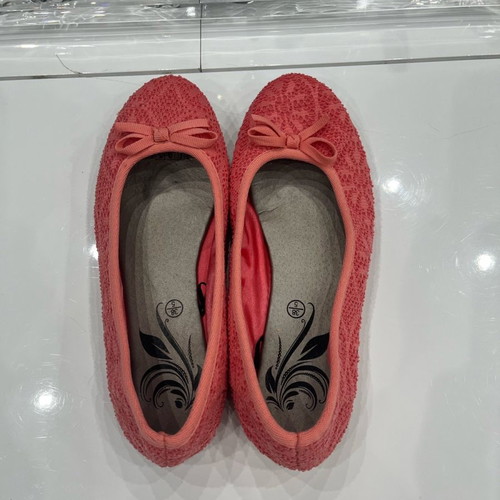 Women's ballet flats used, coral color, size 38