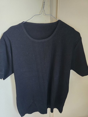 Women's blouse black used size L with knots on belly