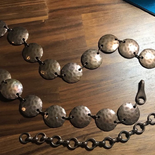 Handmade bronze belt new with unique clasp