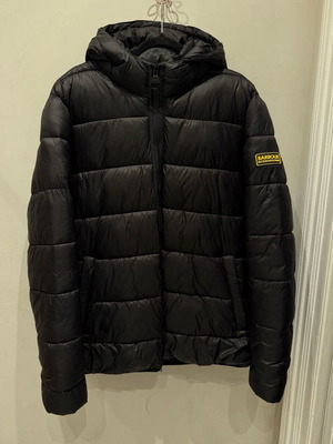 Barbour International fiber down jacket size Large like new, black