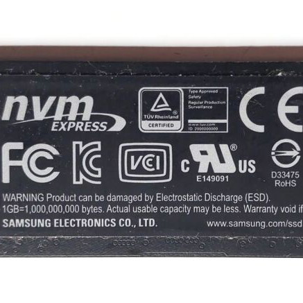 Samsung 960 EVO NVMe M.2 SSD 250GB like new, 2280 size