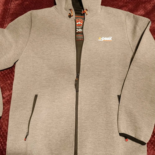 Men's neoprene-style cardigan gray size L like new