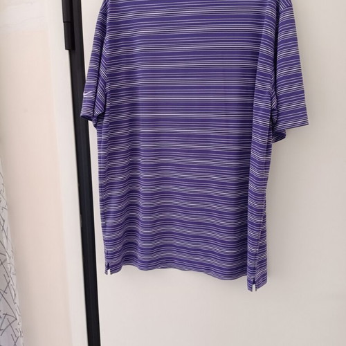 Nike Golf Dri-FIT polo shirt XL used, purple with white stripes