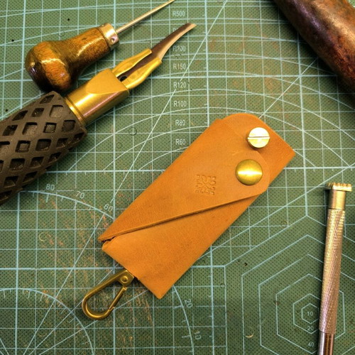 Handmade EDC leather key wallet, custom order