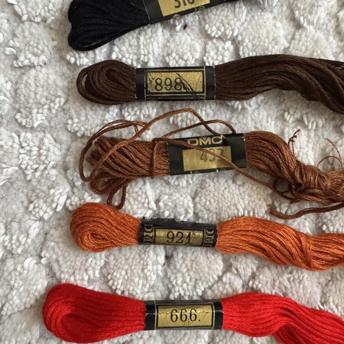 DMC embroidery thread set 5 different colors new