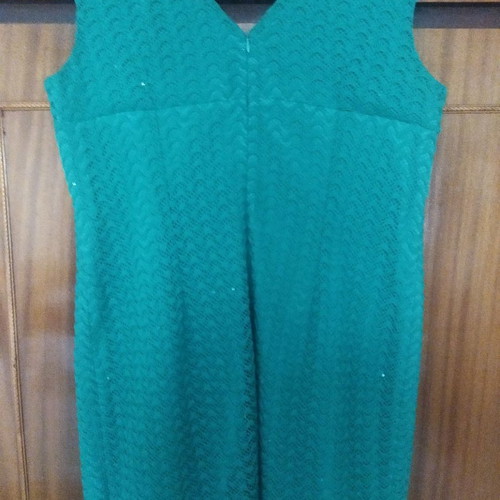 Green dress used, size 56, excellent condition