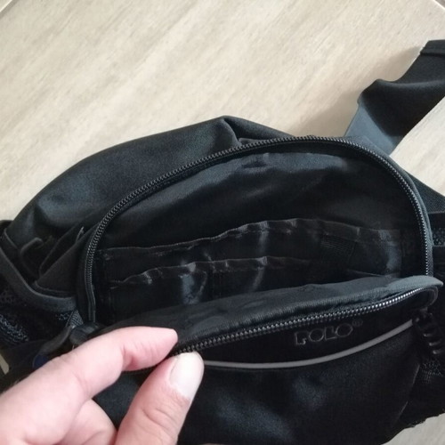 Polo black belt and waist bag like new